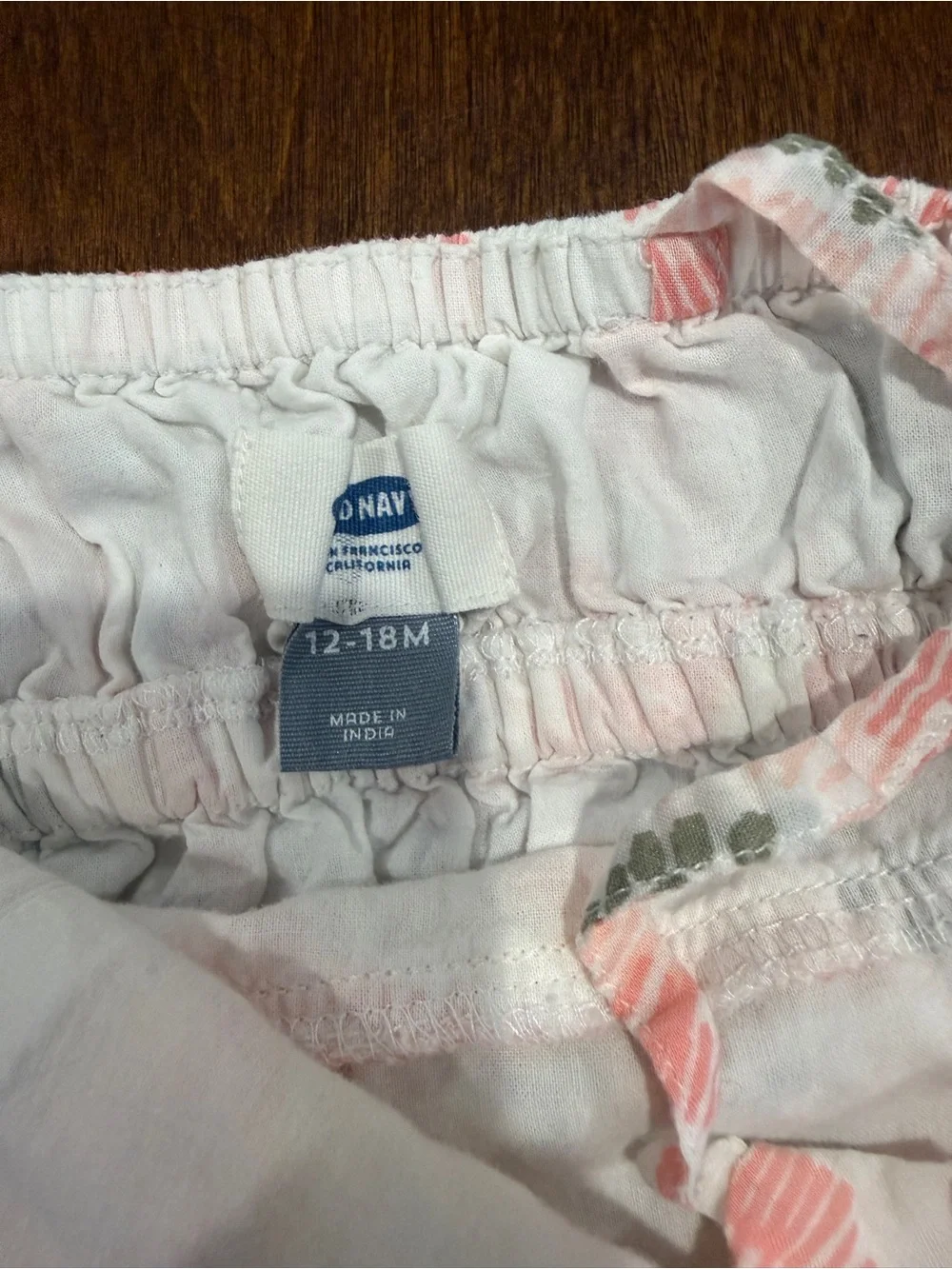 Old Navy Toddler White Sundress with Coral and Sage Floral Print